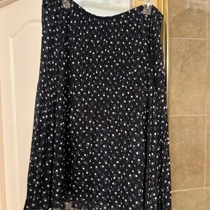 Talbots Navy and White A-Line Skirt